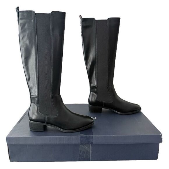 Splendid Footwear Andi Black Knee High Chelsea Boots Women's Size 7 - Picture 2 of 12